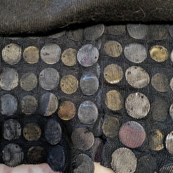 Black/Sequined Scarf - Picture 2 of 2